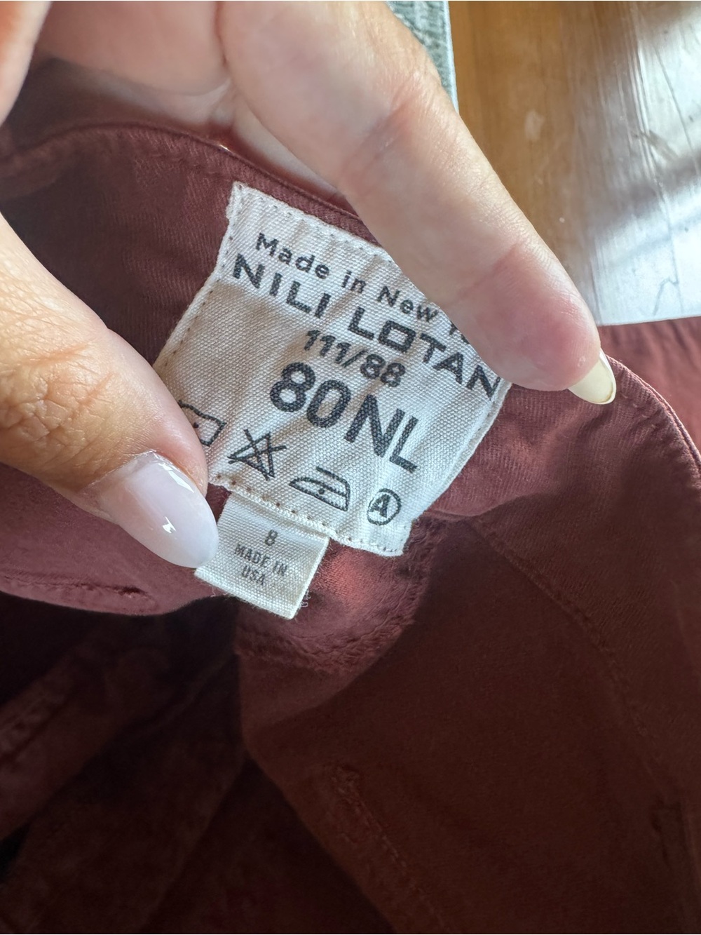 Nili Lotan Men's Straight-Leg Chinos in Dusty Rose - Picture 4 of 4